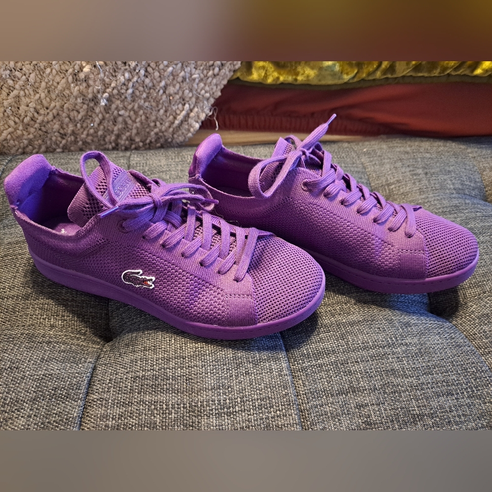 Lacoste sz7.5 purple shoes